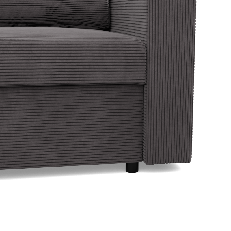Ecksofa NEO Poso, Füllung - Federung, Farbe - DUNKELGRAU, Art der Armlehne - Einfach Ecksofa NEO Poso, Füllung - Federung, Farbe - DUNKELGRAU, Art der Armlehne - Einfach