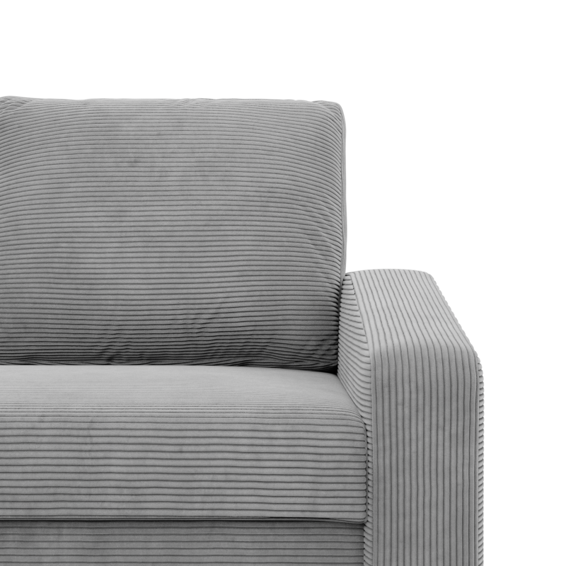 Ecksofa NEO Poso, Füllung - Federkern, Farbe - GRAU, Art der Armlehne - Schräg Ecksofa NEO Poso, Füllung - Federkern, Farbe - GRAU, Art der Armlehne - Schräg