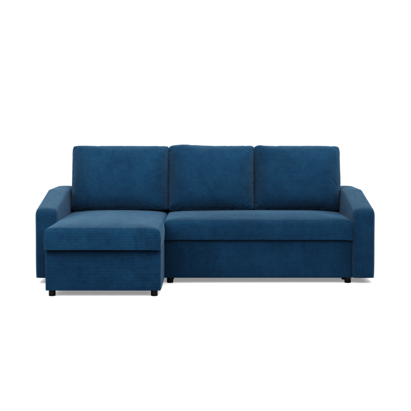 Ecksofa NEO Poso, Polsterung - Federung, Farbe - MARINEBLAU, Art der Armlehne - Schräg Ecksofa NEO Poso, Polsterung - Federung, Farbe - MARINEBLAU, Art der Armlehne - Schräg
