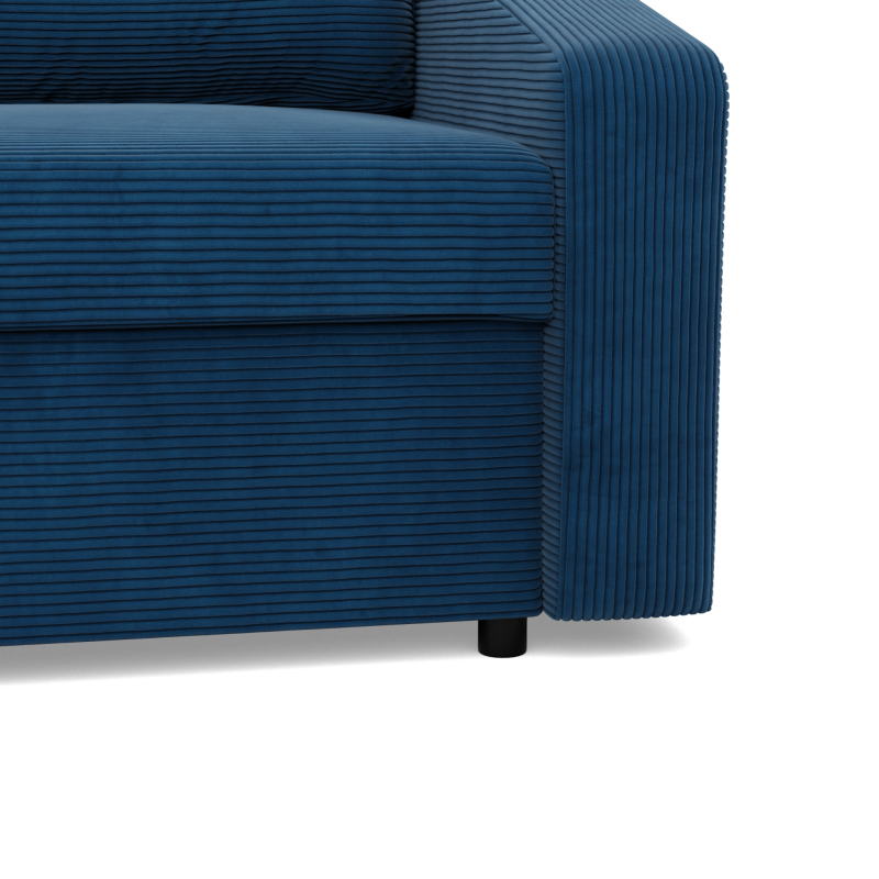 Ecksofa NEO Poso, Polsterung - Federung, Farbe - MARINEBLAU, Art der Armlehne - Schräg Ecksofa NEO Poso, Polsterung - Federung, Farbe - MARINEBLAU, Art der Armlehne - Schräg