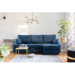 Ecksofa NEO Poso, Polsterung - Federung, Farbe - MARINEBLAU, Art der Armlehne - Schräg Ecksofa NEO Poso, Polsterung - Federung, Farbe - MARINEBLAU, Art der Armlehne - Schräg