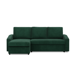 Ecksofa NEO Poso, Polsterung - Federkern, Farbe - FLASCHENGRÜN, Art der Armlehne - Schräg Ecksofa NEO Poso, Polsterung - Federkern, Farbe - FLASCHENGRÜN, Art der Armlehne - Schräg