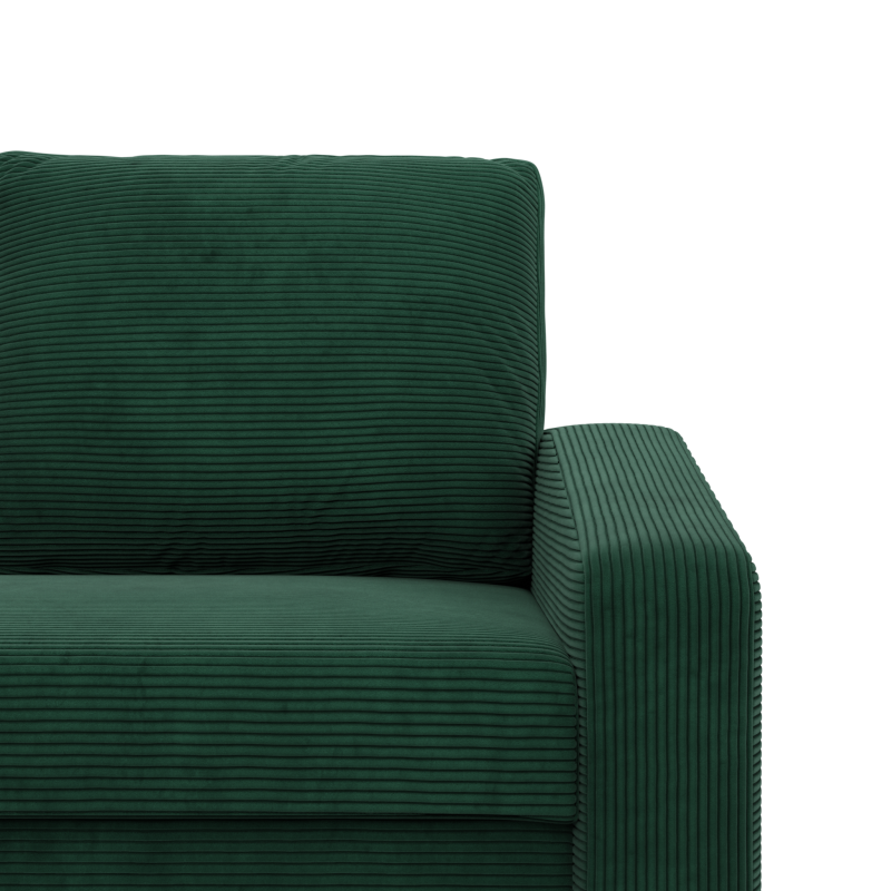 Ecksofa NEO Poso, Polsterung - Federkern, Farbe - FLASCHENGRÜN, Art der Armlehne - Schräg Ecksofa NEO Poso, Polsterung - Federkern, Farbe - FLASCHENGRÜN, Art der Armlehne - Schräg