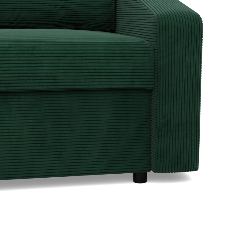 Ecksofa NEO Poso, Polsterung - Federkern, Farbe - FLASCHENGRÜN, Art der Armlehne - Schräg Ecksofa NEO Poso, Polsterung - Federkern, Farbe - FLASCHENGRÜN, Art der Armlehne - Schräg