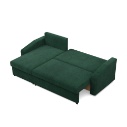 Ecksofa NEO Poso, Polsterung - Federkern, Farbe - FLASCHENGRÜN, Art der Armlehne - Schräg Ecksofa NEO Poso, Polsterung - Federkern, Farbe - FLASCHENGRÜN, Art der Armlehne - Schräg