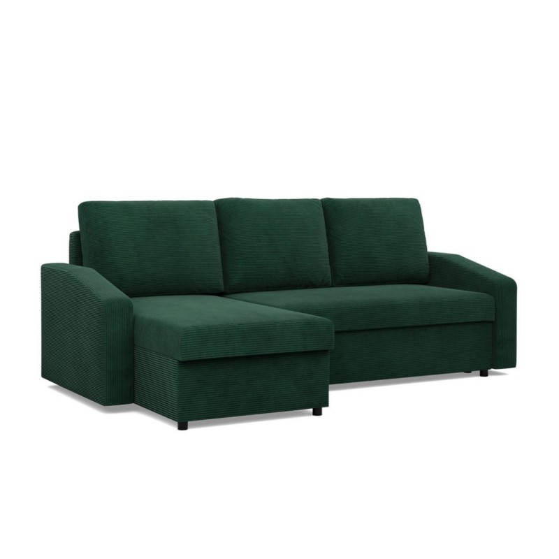 Ecksofa NEO Poso, Polsterung - Federkern, Farbe - FLASCHENGRÜN, Art der Armlehne - Schräg Ecksofa NEO Poso, Polsterung - Federkern, Farbe - FLASCHENGRÜN, Art der Armlehne - Schräg