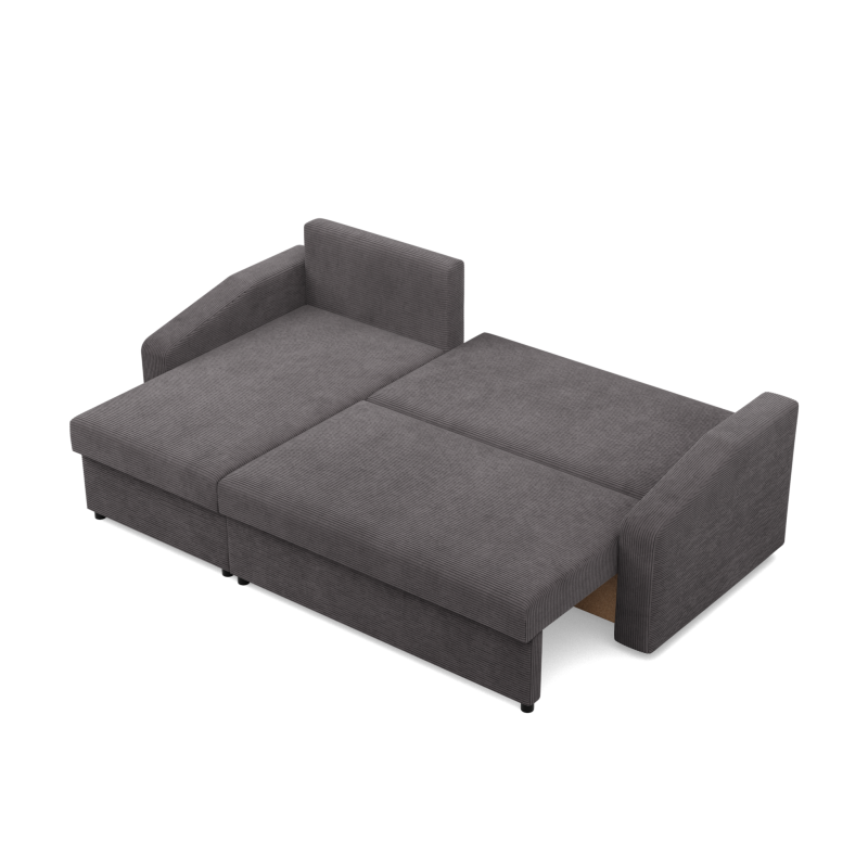 Ecksofa NEO Poso, Füllung - Federkern, Farbe - DUNKELGRAU, Armlehnenart - Schräg Ecksofa NEO Poso, Füllung - Federkern, Farbe - DUNKELGRAU, Armlehnenart - Schräg