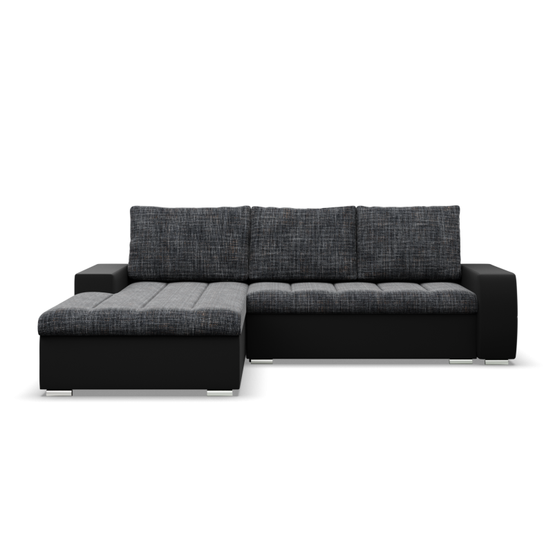 Ecksofa Aurora, Seite - LINKS, Farbe - GRAU + SCHWARZ Ecksofa Aurora, Seite - LINKS, Farbe - GRAU + SCHWARZ
