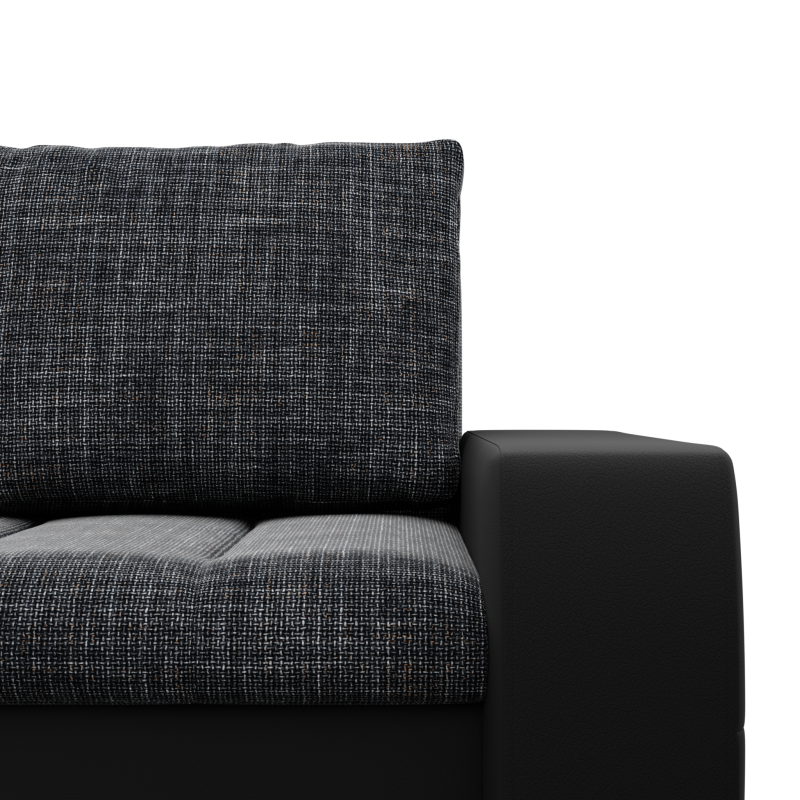 Ecksofa Aurora, Seite - LINKS, Farbe - GRAU + SCHWARZ Ecksofa Aurora, Seite - LINKS, Farbe - GRAU + SCHWARZ