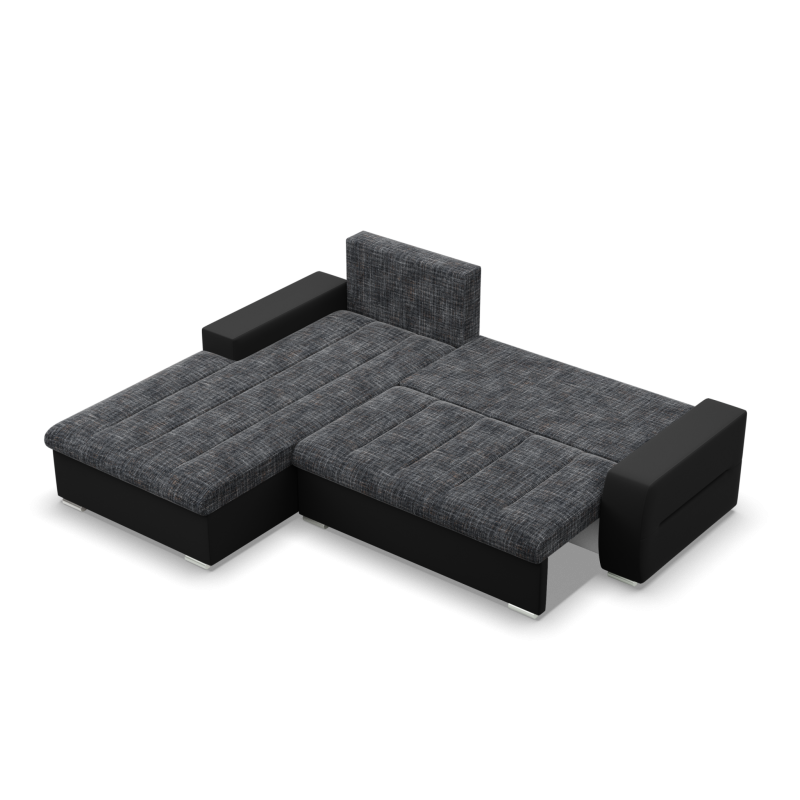 Ecksofa Aurora, Seite - LINKS, Farbe - GRAU + SCHWARZ Ecksofa Aurora, Seite - LINKS, Farbe - GRAU + SCHWARZ