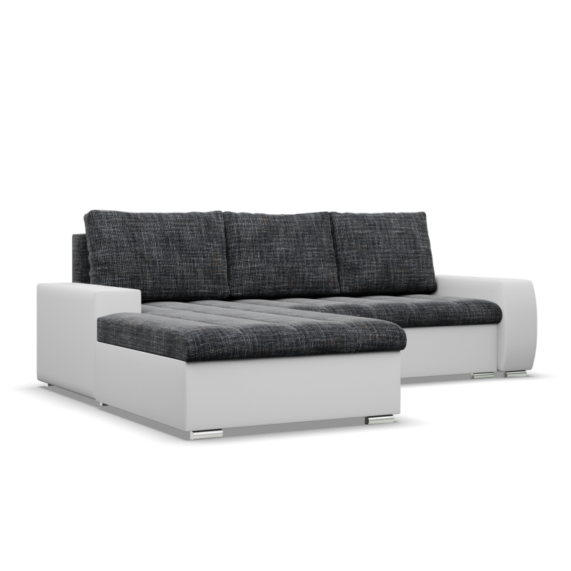 Aurora Corner Sofa, Side - LEFT, Color - GRAY + WHITE Aurora Corner Sofa, Side - LEFT, Color - GRAY + WHITE