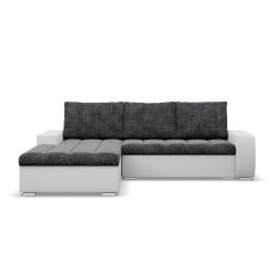 Aurora Corner Sofa, Side - LEFT, Color - GRAY + WHITE Aurora Corner Sofa, Side - LEFT, Color - GRAY + WHITE