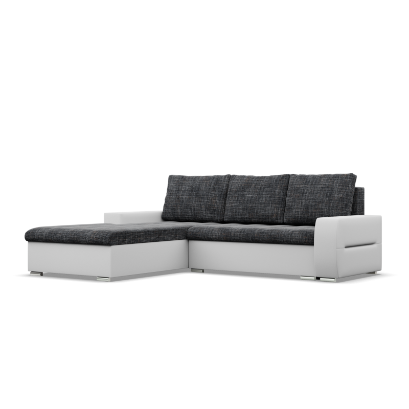 Aurora Corner Sofa, Side - LEFT, Color - GRAY + WHITE Aurora Corner Sofa, Side - LEFT, Color - GRAY + WHITE