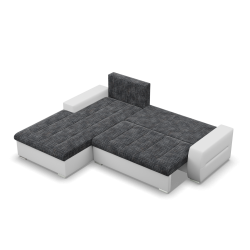 Aurora Corner Sofa, Side - LEFT, Color - GRAY + WHITE Aurora Corner Sofa, Side - LEFT, Color - GRAY + WHITE