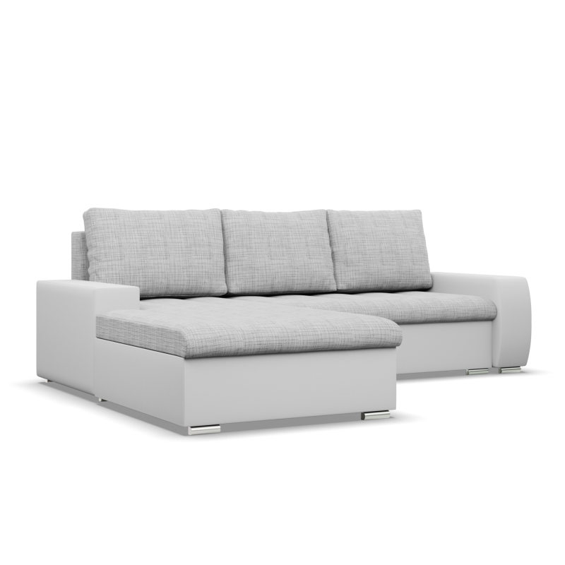 Aurora Corner Sofa, Side - LEFT, Color - GRAY + WHITE Aurora Corner Sofa, Side - LEFT, Color - GRAY + WHITE