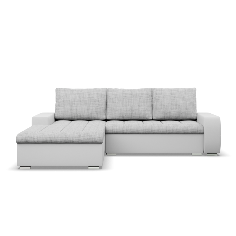 Aurora Corner Sofa, Side - LEFT, Color - GRAY + WHITE Aurora Corner Sofa, Side - LEFT, Color - GRAY + WHITE