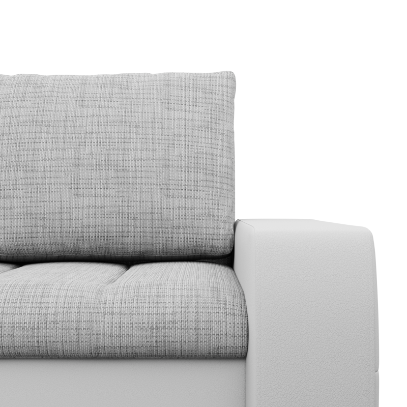 Aurora Corner Sofa, Side - LEFT, Color - GRAY + WHITE Aurora Corner Sofa, Side - LEFT, Color - GRAY + WHITE
