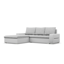 Aurora Corner Sofa, Side - LEFT, Color - GRAY + WHITE Aurora Corner Sofa, Side - LEFT, Color - GRAY + WHITE