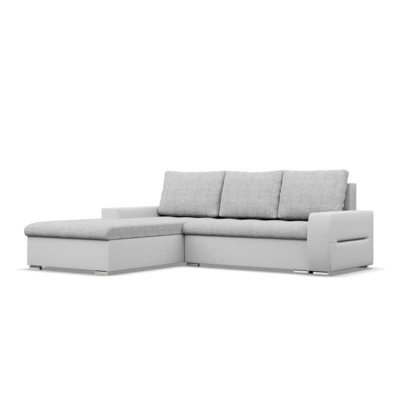 Aurora Corner Sofa, Side - LEFT, Color - GRAY + WHITE Aurora Corner Sofa, Side - LEFT, Color - GRAY + WHITE
