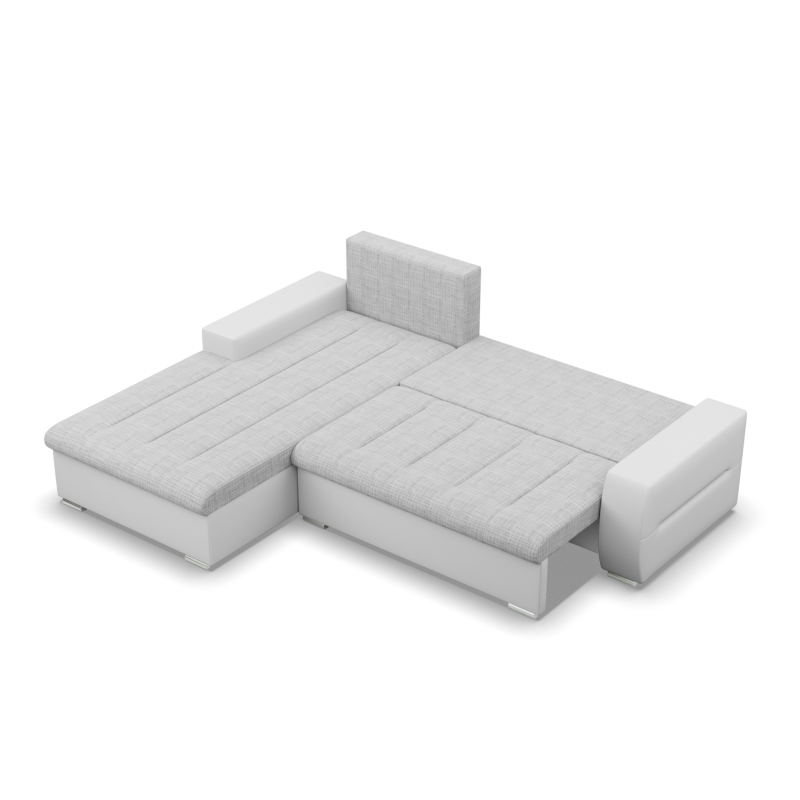 Aurora Corner Sofa, Side - LEFT, Color - GRAY + WHITE Aurora Corner Sofa, Side - LEFT, Color - GRAY + WHITE