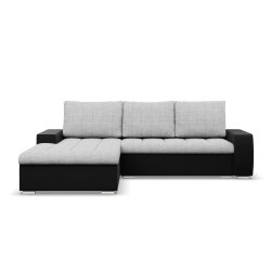 Aurora Corner Sofa, Side - LEFT, Color - GRAY + BLACK Aurora Corner Sofa, Side - LEFT, Color - GRAY + BLACK