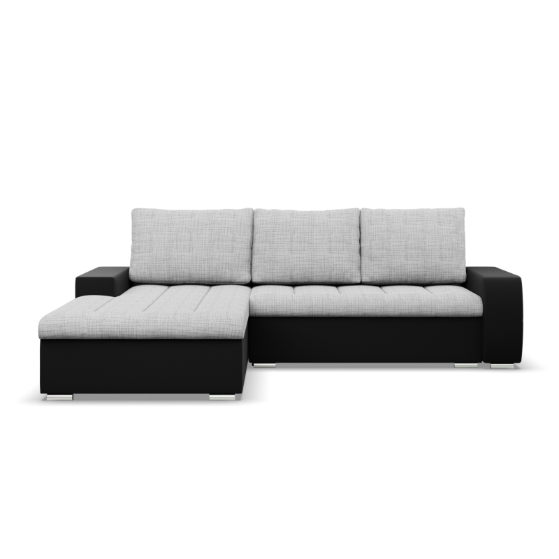 Aurora Corner Sofa, Side - LEFT, Color - GRAY + BLACK Aurora Corner Sofa, Side - LEFT, Color - GRAY + BLACK