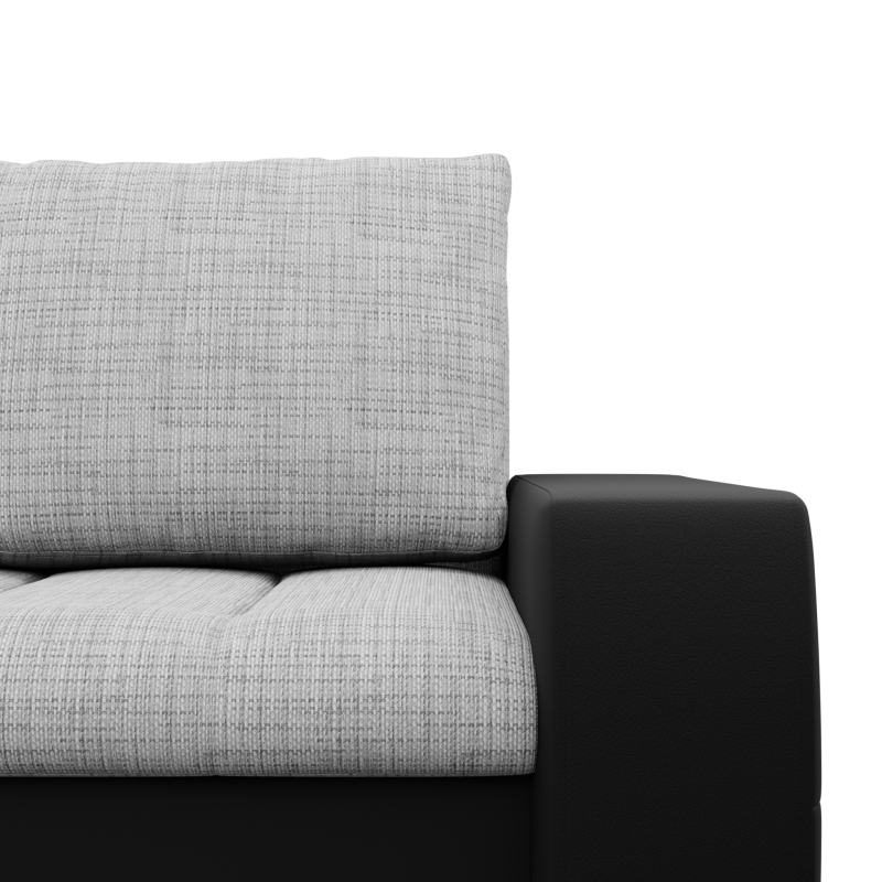 Aurora Corner Sofa, Side - LEFT, Color - GRAY + BLACK Aurora Corner Sofa, Side - LEFT, Color - GRAY + BLACK