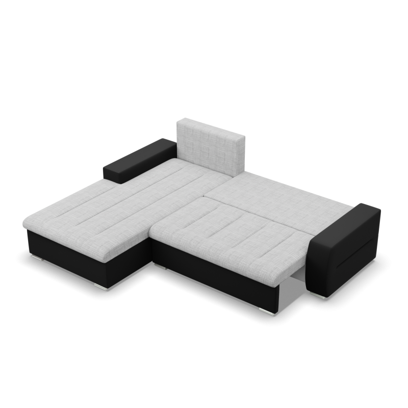Aurora Corner Sofa, Side - LEFT, Color - GRAY + BLACK Aurora Corner Sofa, Side - LEFT, Color - GRAY + BLACK