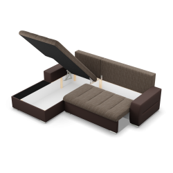 Ecksofa Aurora, Seite - LINKS, Farbe - BRAUN + CAPPUCCINO Ecksofa Aurora, Seite - LINKS, Farbe - BRAUN + CAPPUCCINO