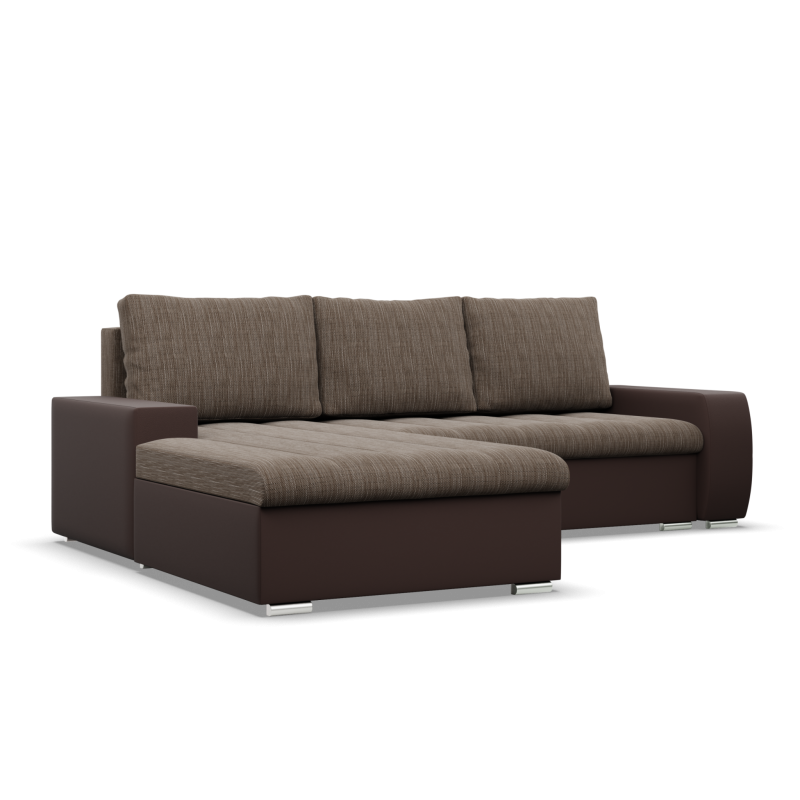 Ecksofa Aurora, Seite - LINKS, Farbe - BRAUN + CAPPUCCINO Ecksofa Aurora, Seite - LINKS, Farbe - BRAUN + CAPPUCCINO