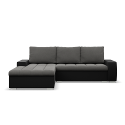 Aurora Corner Sofa, Side - LEFT, Color - DARK GRAY + BLACK Aurora Corner Sofa, Side - LEFT, Color - DARK GRAY + BLACK
