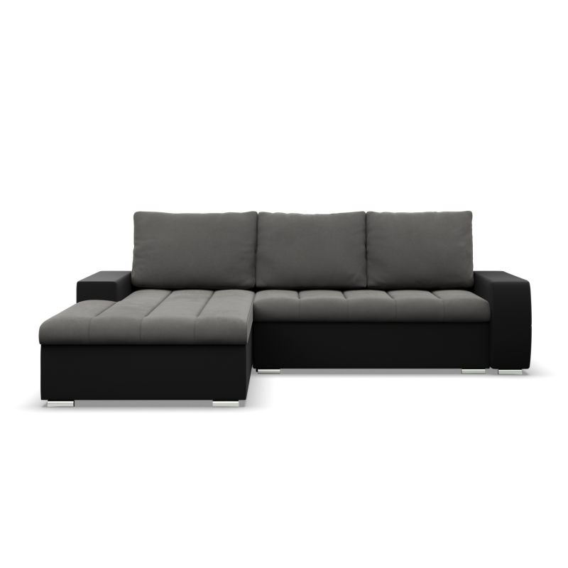 Aurora Corner Sofa, Side - LEFT, Color - DARK GRAY + BLACK Aurora Corner Sofa, Side - LEFT, Color - DARK GRAY + BLACK