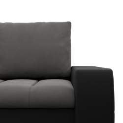 Aurora Corner Sofa, Side - LEFT, Color - DARK GRAY + BLACK Aurora Corner Sofa, Side - LEFT, Color - DARK GRAY + BLACK