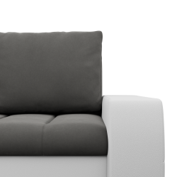 Ecksofa Aurora, Seite - LINKS, Farbe - DUNKELGRAU + WEISS Ecksofa Aurora, Seite - LINKS, Farbe - DUNKELGRAU + WEISS