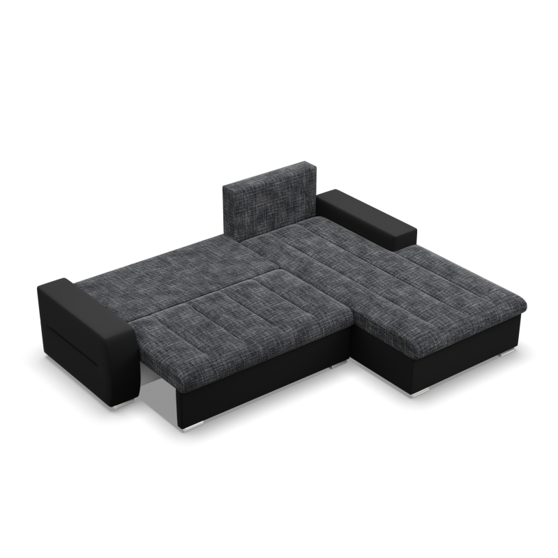 Aurora Corner Sofa, Side - RIGHT, Color - GRAY + BLACK Aurora Corner Sofa, Side - RIGHT, Color - GRAY + BLACK