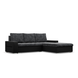 Aurora Corner Sofa, Side - RIGHT, Color - GRAY + BLACK Aurora Corner Sofa, Side - RIGHT, Color - GRAY + BLACK