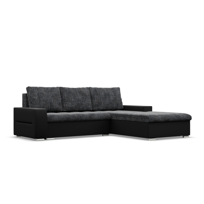 Aurora Corner Sofa, Side - RIGHT, Color - GRAY + BLACK Aurora Corner Sofa, Side - RIGHT, Color - GRAY + BLACK