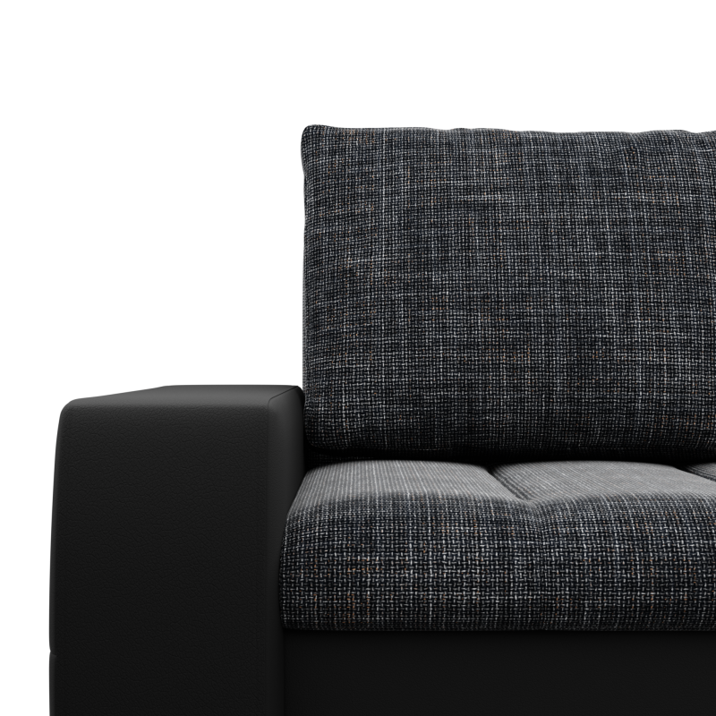 Aurora Corner Sofa, Side - RIGHT, Color - GRAY + BLACK Aurora Corner Sofa, Side - RIGHT, Color - GRAY + BLACK