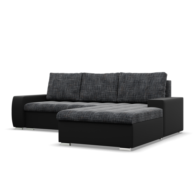 Aurora Corner Sofa, Side - RIGHT, Color - GRAY + BLACK Aurora Corner Sofa, Side - RIGHT, Color - GRAY + BLACK