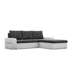 Ecksofa Aurora, Seite - RECHTS, Farbe - GRAU + WEISS Ecksofa Aurora, Seite - RECHTS, Farbe - GRAU + WEISS