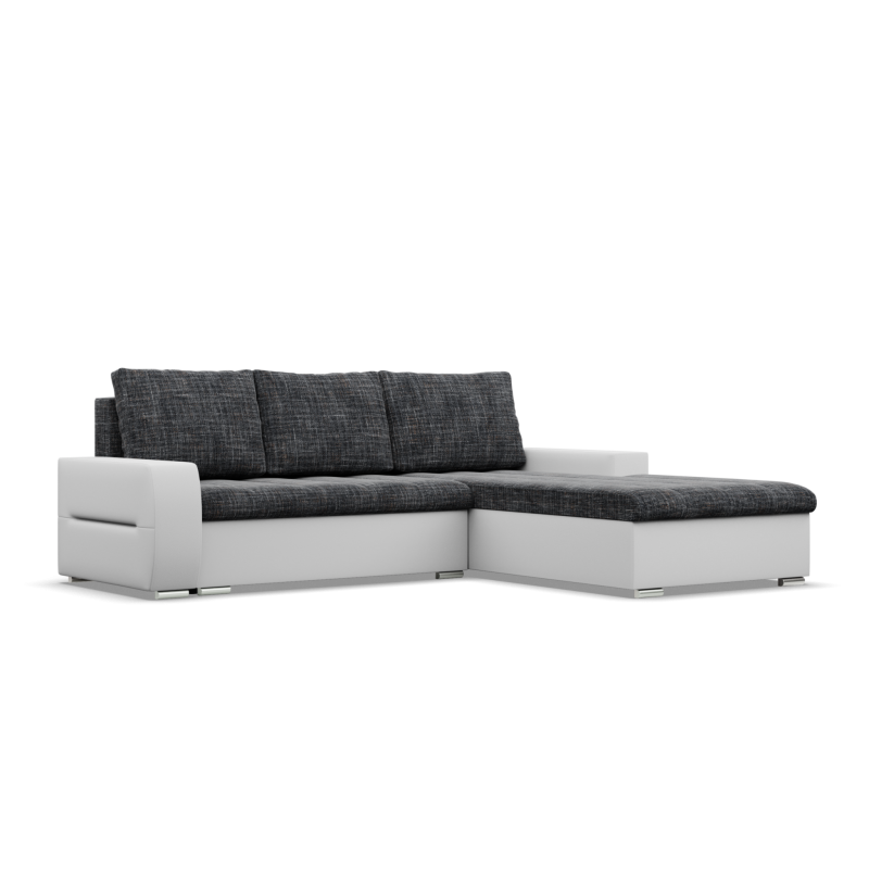 Ecksofa Aurora, Seite - RECHTS, Farbe - GRAU + WEISS Ecksofa Aurora, Seite - RECHTS, Farbe - GRAU + WEISS