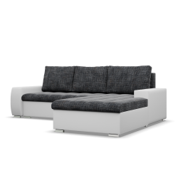 Aurora Corner Sofa, Side - RIGHT, Color - GREY + WHITE