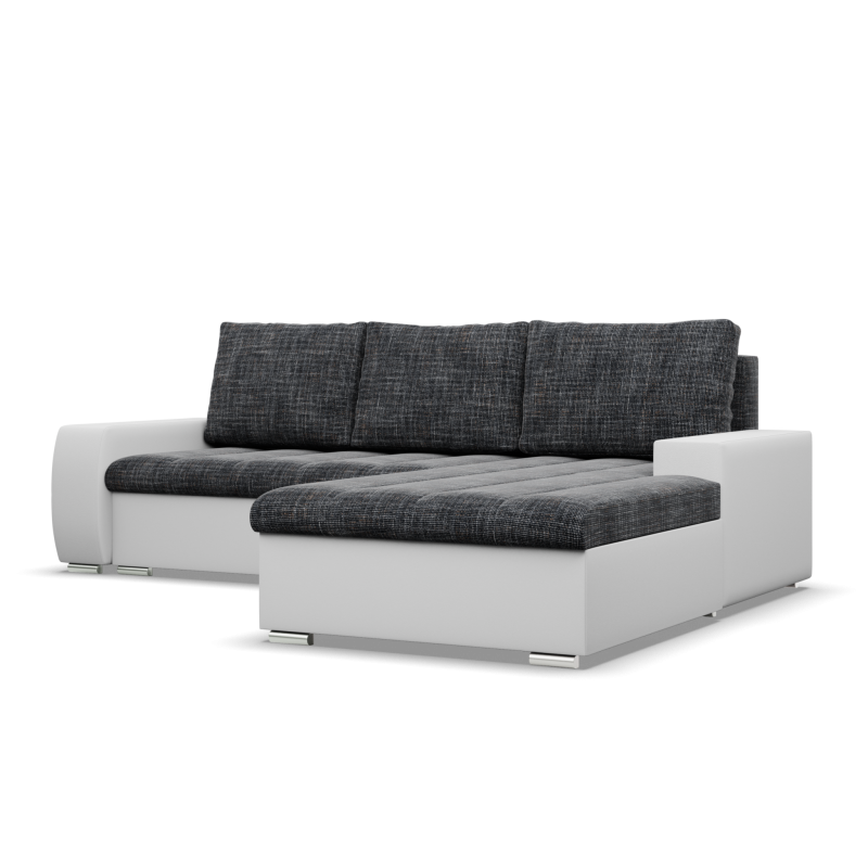 Ecksofa Aurora, Seite - RECHTS, Farbe - GRAU + WEISS Ecksofa Aurora, Seite - RECHTS, Farbe - GRAU + WEISS