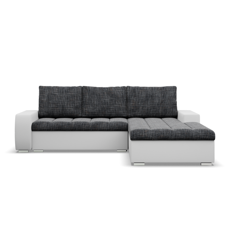Ecksofa Aurora, Seite - RECHTS, Farbe - GRAU + WEISS Ecksofa Aurora, Seite - RECHTS, Farbe - GRAU + WEISS