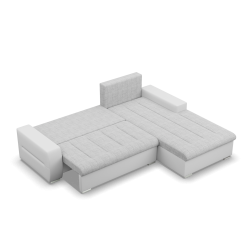 Aurora Corner Sofa, Side - RIGHT, Color - GRAY + WHITE Aurora Corner Sofa, Side - RIGHT, Color - GRAY + WHITE