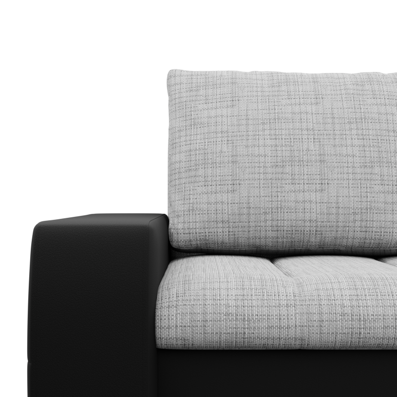 Ecksofa Aurora, Seite - RECHTS, Farbe - GRAU + SCHWARZ Ecksofa Aurora, Seite - RECHTS, Farbe - GRAU + SCHWARZ