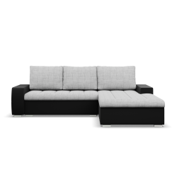 Ecksofa Aurora, Seite - RECHTS, Farbe - GRAU + SCHWARZ Ecksofa Aurora, Seite - RECHTS, Farbe - GRAU + SCHWARZ
