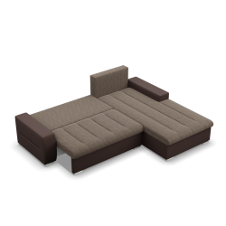 Ecksofa Aurora, Seite - RECHTS, Farbe - BRAUN + CAPPUCCINO Ecksofa Aurora, Seite - RECHTS, Farbe - BRAUN + CAPPUCCINO
