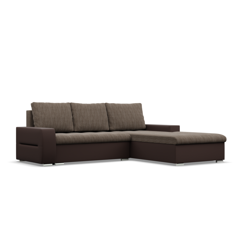 Ecksofa Aurora, Seite - RECHTS, Farbe - BRAUN + CAPPUCCINO Ecksofa Aurora, Seite - RECHTS, Farbe - BRAUN + CAPPUCCINO