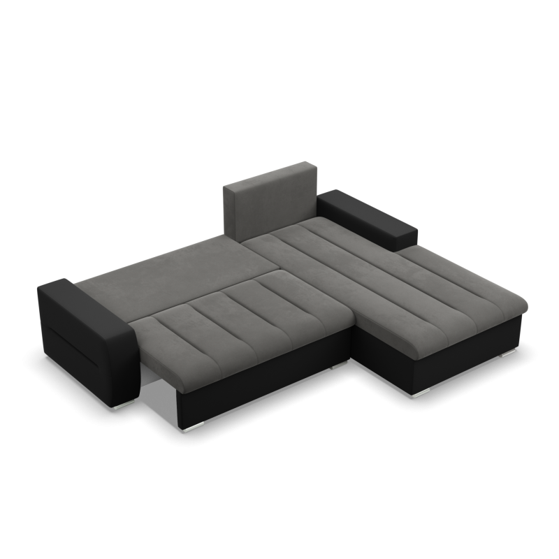 Aurora Corner Sofa, Side - RIGHT, Color - DARK GRAY + BLACK Aurora Corner Sofa, Side - RIGHT, Color - DARK GRAY + BLACK